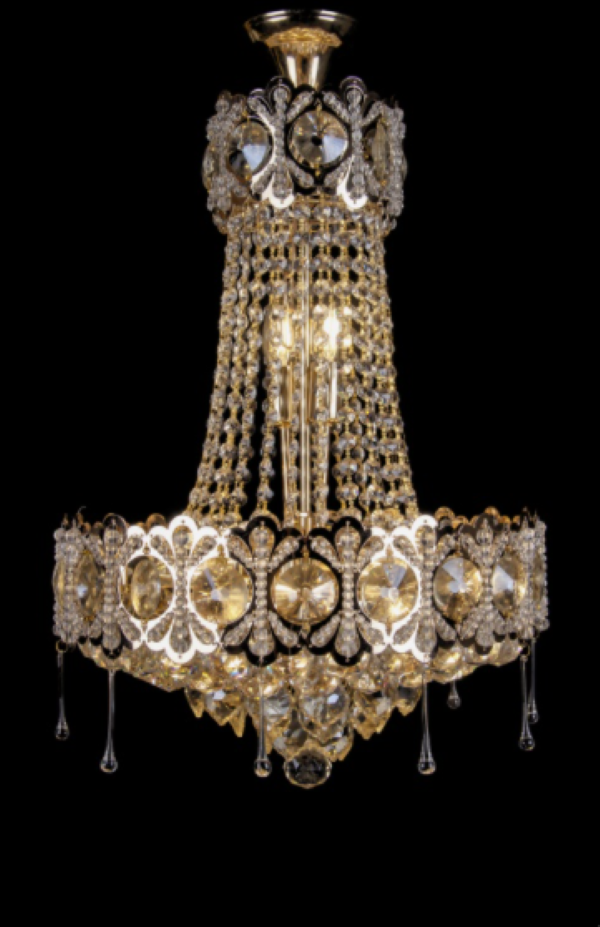 Хрустальная люстра L7713/420х600/8 Золото/Белый/Бежевый (AN000354)