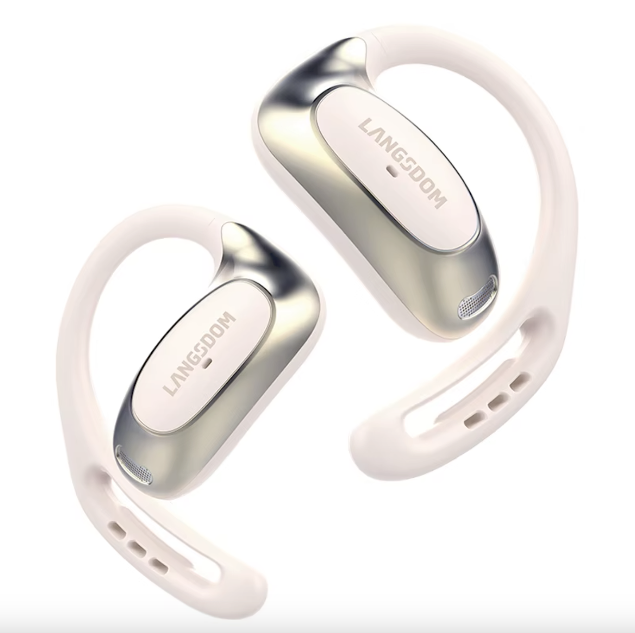 Наушники беспроводные спортивные Bluetooth Langsdom TE 10 Open Ear Crema Наушники беспроводные спортивные Bluetooth Langsdom TE 10 Open Ear Crema