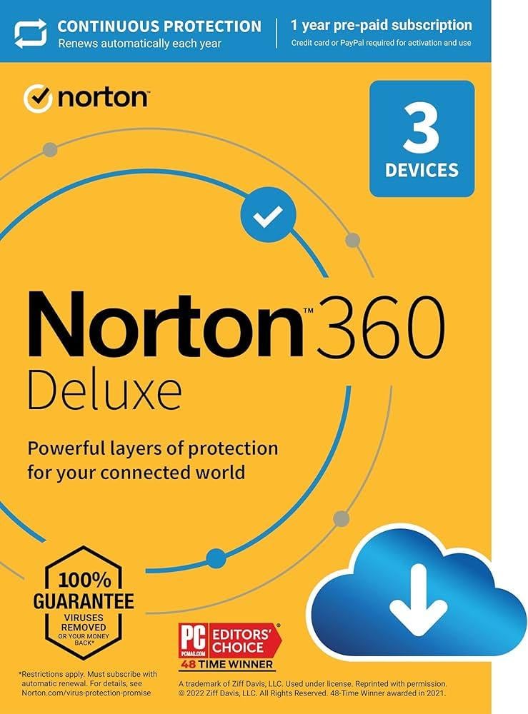 Антивирусное программное обеспечение Norton 360 Deluxe 3 устройства/3 месяца (1989411815) Антивирусное программное обеспечение Norton 360 Deluxe 3 устройства/3 месяца (1989411815)