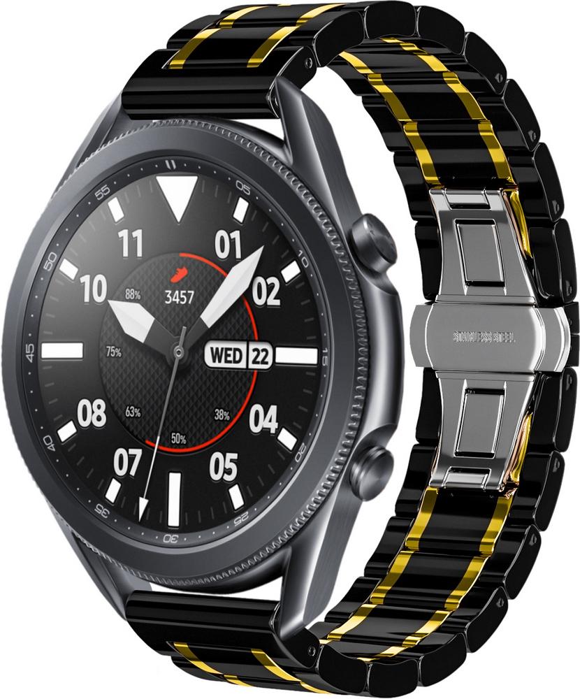 Ремешок керамический Ceramo для Galaxy Watch 3 45 мм Black/Gold (28697-02)