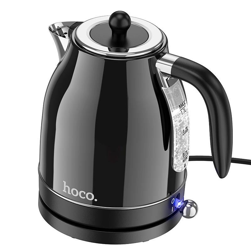 Электрочайник Hoco HE10 retro electric kettle 2200 Вт 1,7 л Черный (60cfb84e)