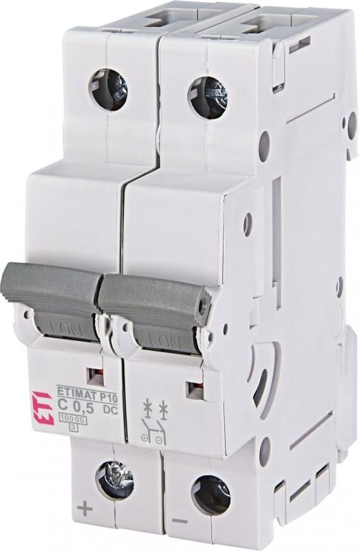 Выключатель автоматический ETI ETIMAT P10 2P 0,5A 10 kA C 440V DC (260521101)