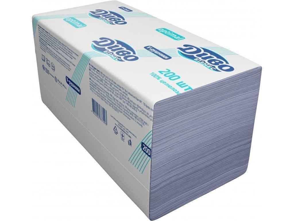 Рушники паперові Диво V-складення 2 шари 200 шт. Білий (918483)