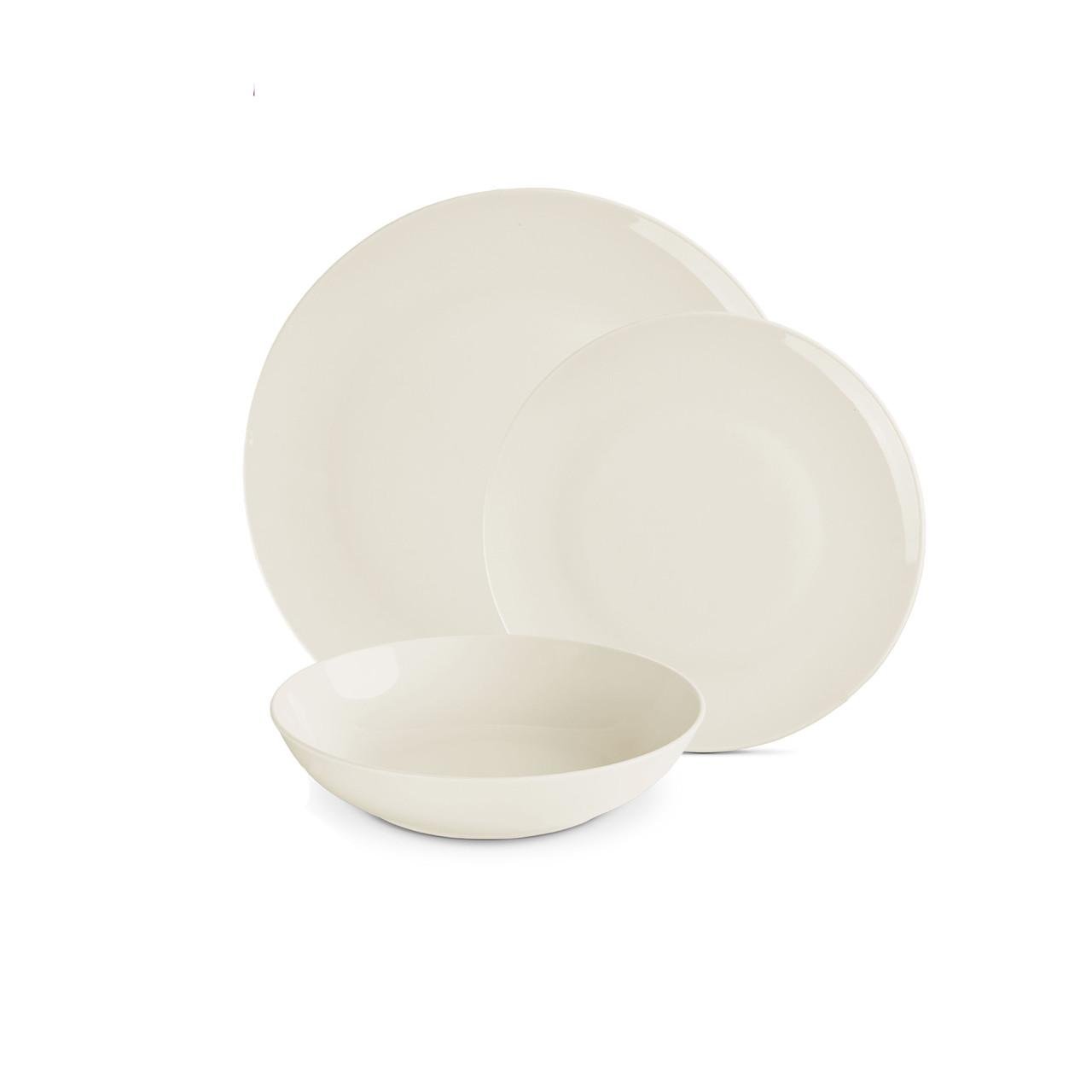 СервизСтоловый Gerlach Flow 18 предметов на 6 персон фарфоровые Белый (1975380107)