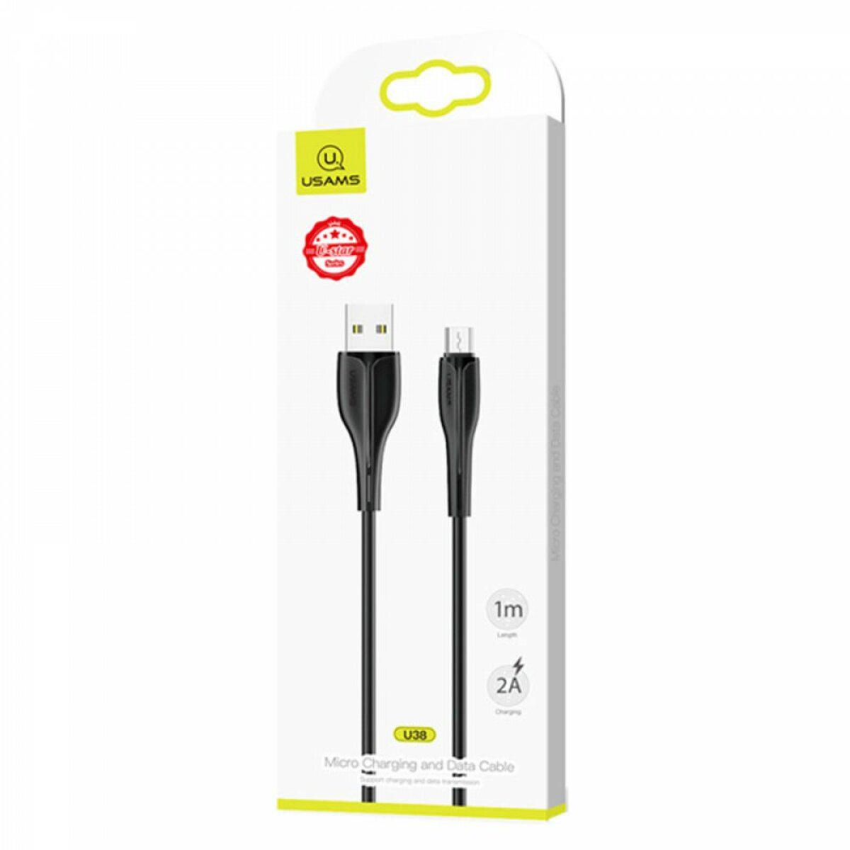 Кабель Usams Charge OTG US-SJ373 U38 USB to USB Micro 2 A 1 м Black (SJ373USB01) - фото 2