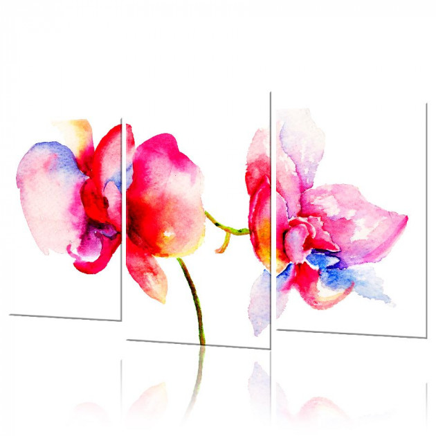 Картина модульная ArtStar Акварельная орхидея ADFL0044 120х180 см 3 части