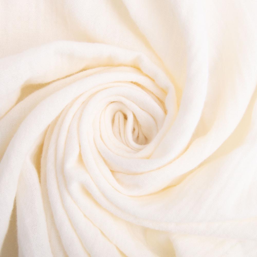 Ткань Муслин хлопок 2-слойная 150 см 105 гр/м² Крем (26138)