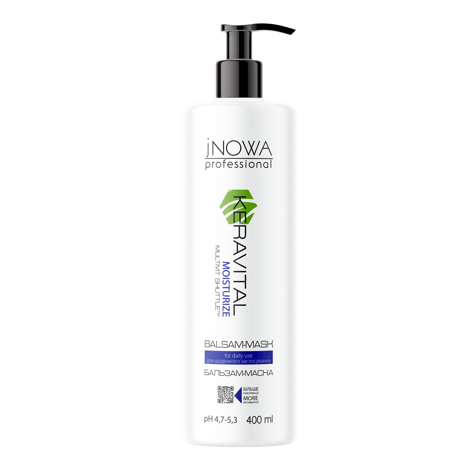 Бальзам-маска jNOWA Professional Keravital Moisturize для ежедневного использования 400 мл (4725113)