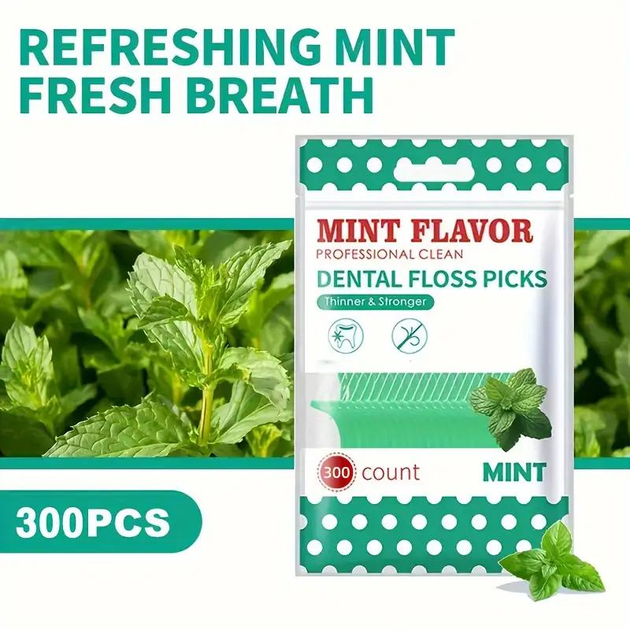 Флос-зубочистки Dental Fresh мята 300 шт. (00028) - фото 4 Флос-зубочистки Dental Fresh мята 300 шт. (00028) - фото 4