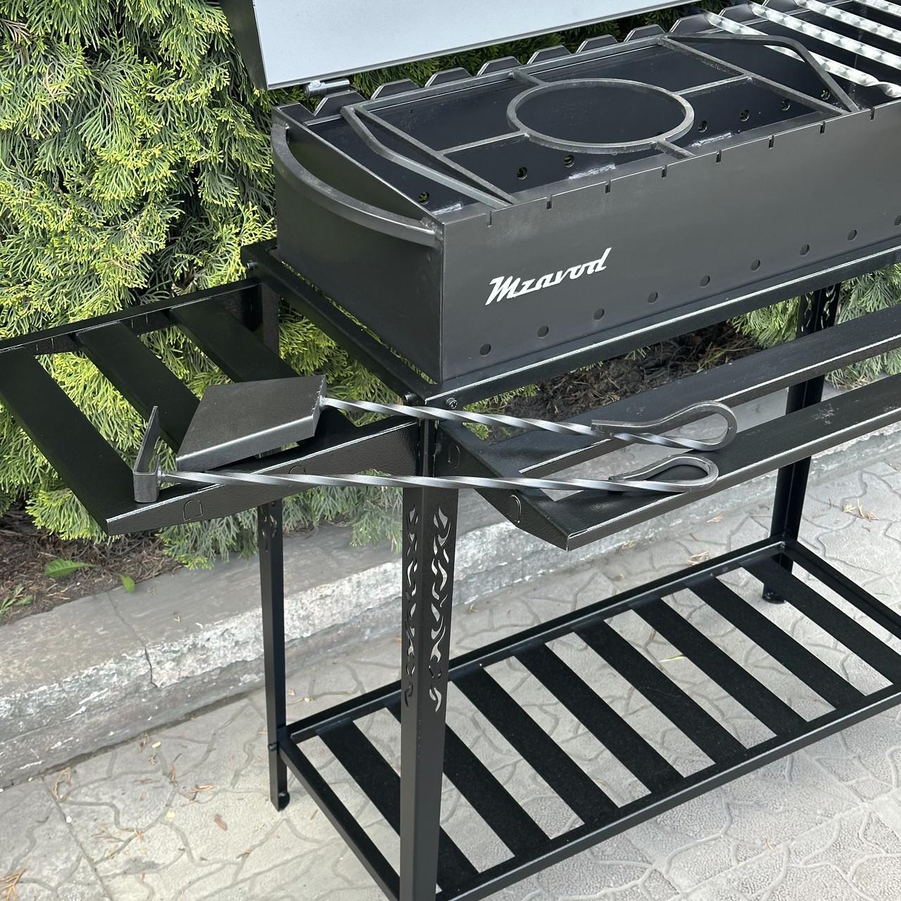 Полеп передняя Metalzavod для мангала Прометей на 12 шампуров металлическая 20,95х84,1х6,85 см (STL-MDR12) - фото 5