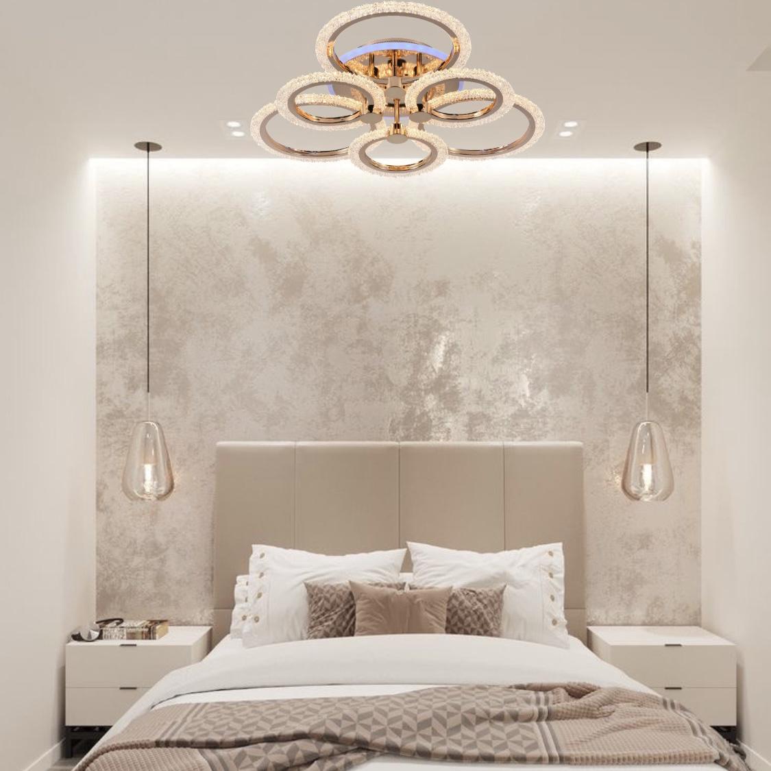 Люстра светодиодная акриловая Sirius LI8879/3+3A FGD RGB 108W+8W (000032968)