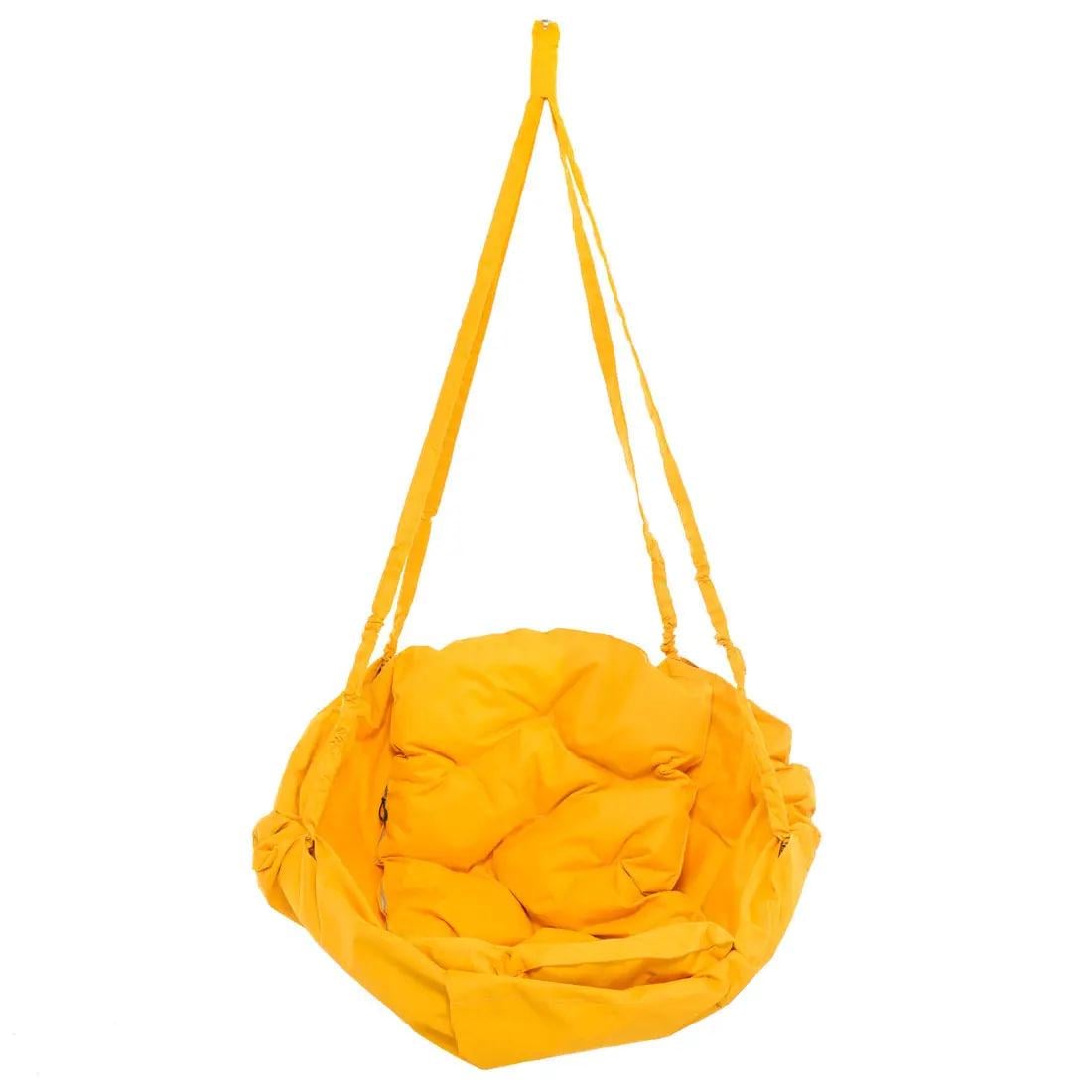 Крісло-гамак підвісне комфорт і легкість до 100 кг 80х80 см Жовтий (Б190)