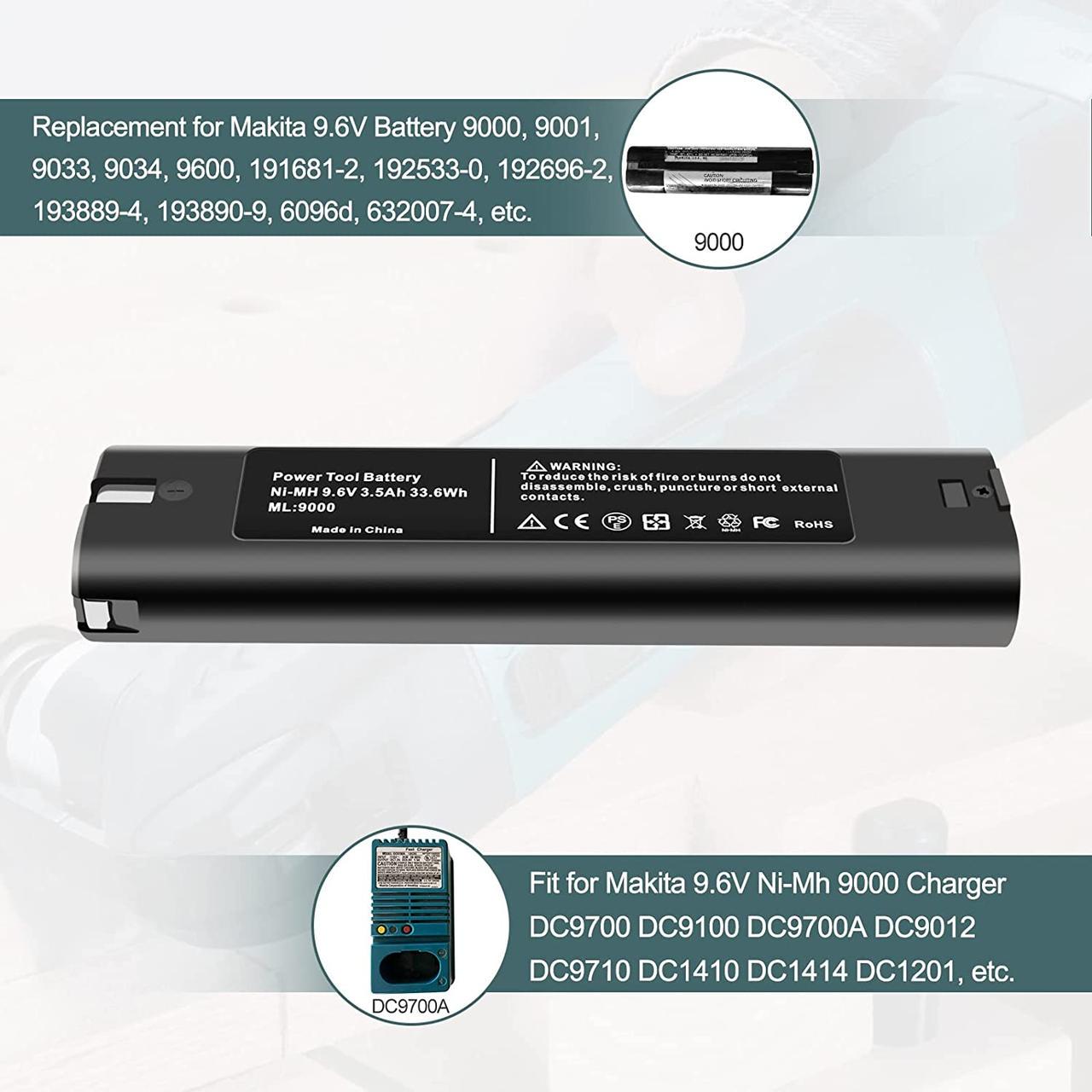 Аккумулятор Advnovo для шуруповертов и электроинструментов MAKITA 9000 3500 mAh 9,6 V - фото 5 Аккумулятор Advnovo для шуруповертов и электроинструментов MAKITA 9000 3500 mAh 9,6 V - фото 5