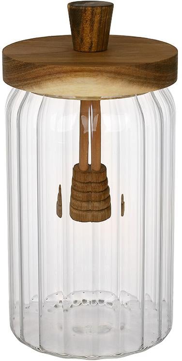 Банка для меда Rauma стеклянная с деревянной крышкой 750 мл