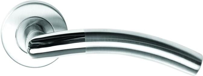 Ручка дверная на розетке Condi Collection 103E Сатин/Хром