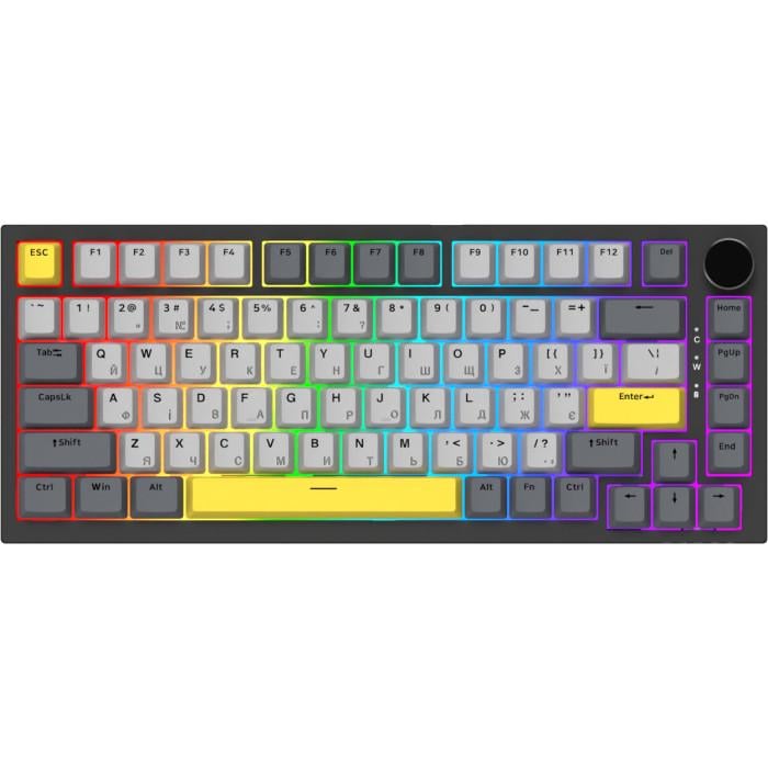 Клавиатура проводная Ajazz AK820 механическая USB-A 75 клавиши RGB Ajazz Sea Salt Black (AK820-SS-BGY) Клавиатура проводная Ajazz AK820 механическая USB-A 75 клавиши RGB Ajazz Sea Salt Black (AK820-SS-BGY)