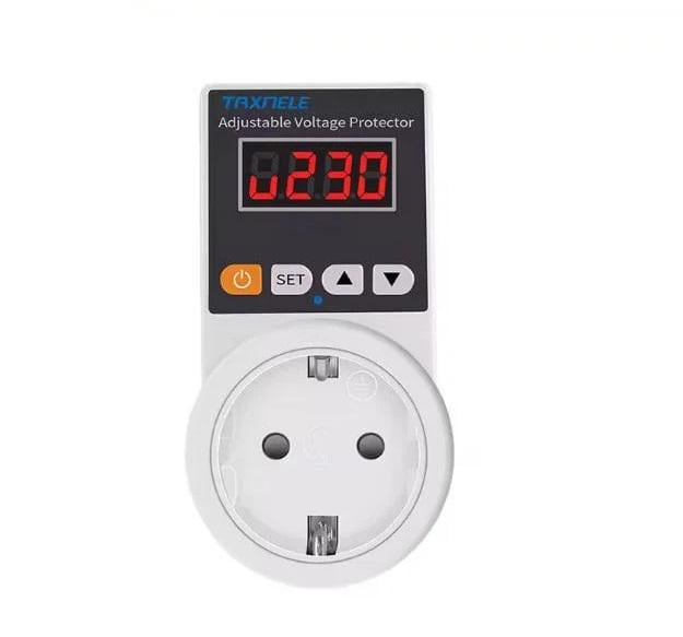Реле напряжения автоматическая регулируемая розетка с защитой от перенапряжения 220 В 16 А