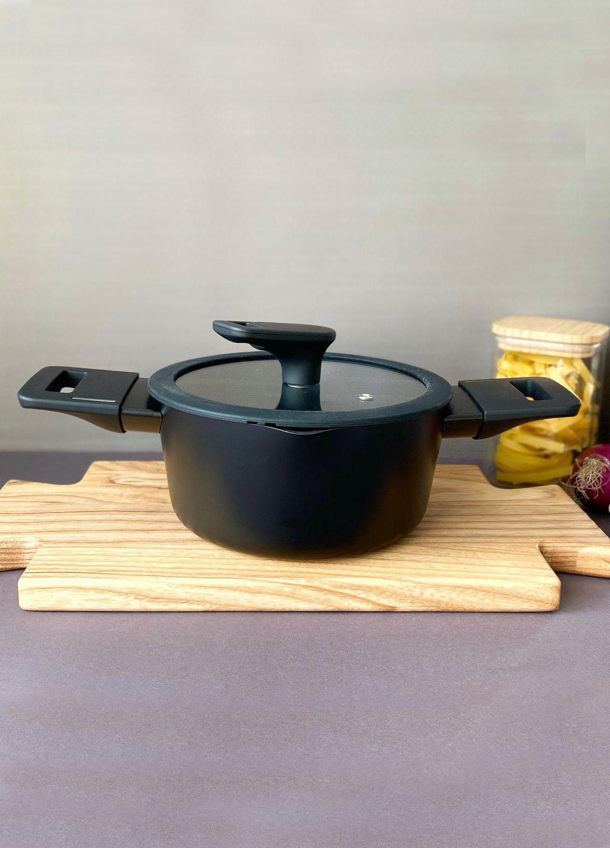 Кастрюля Krauzer Eco Line гранитный алюминий 2,4 л 20 см Черный (78126) - фото 2 Кастрюля Krauzer Eco Line гранитный алюминий 2,4 л 20 см Черный (78126) - фото 2