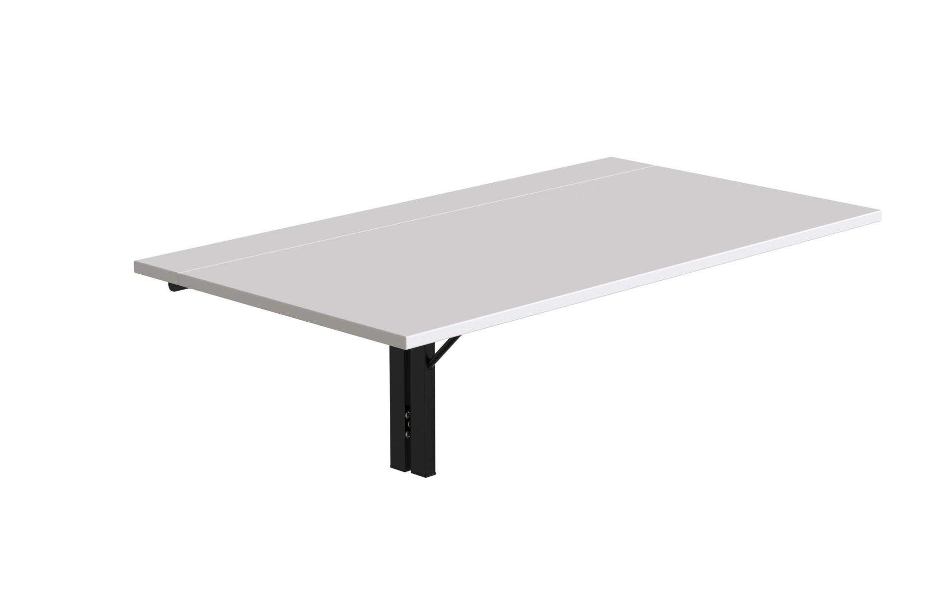 Обеденный стол-трансформер стеновой Ferrum-decor Ника металл/ДСП 16 мм 420x900x500 мм Черный/Белый (FRD-105164) - фото 2 Обеденный стол-трансформер стеновой Ferrum-decor Ника металл/ДСП 16 мм 420x900x500 мм Черный/Белый (FRD-105164) - фото 2