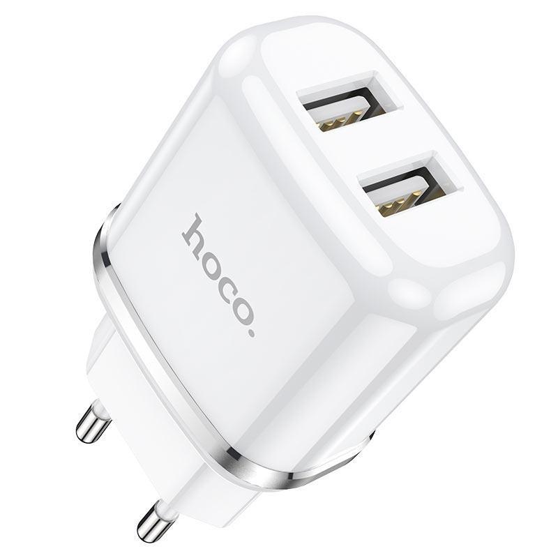 Зарядний пристрій USB HOCO N4 2USB 2,4A White (019744)