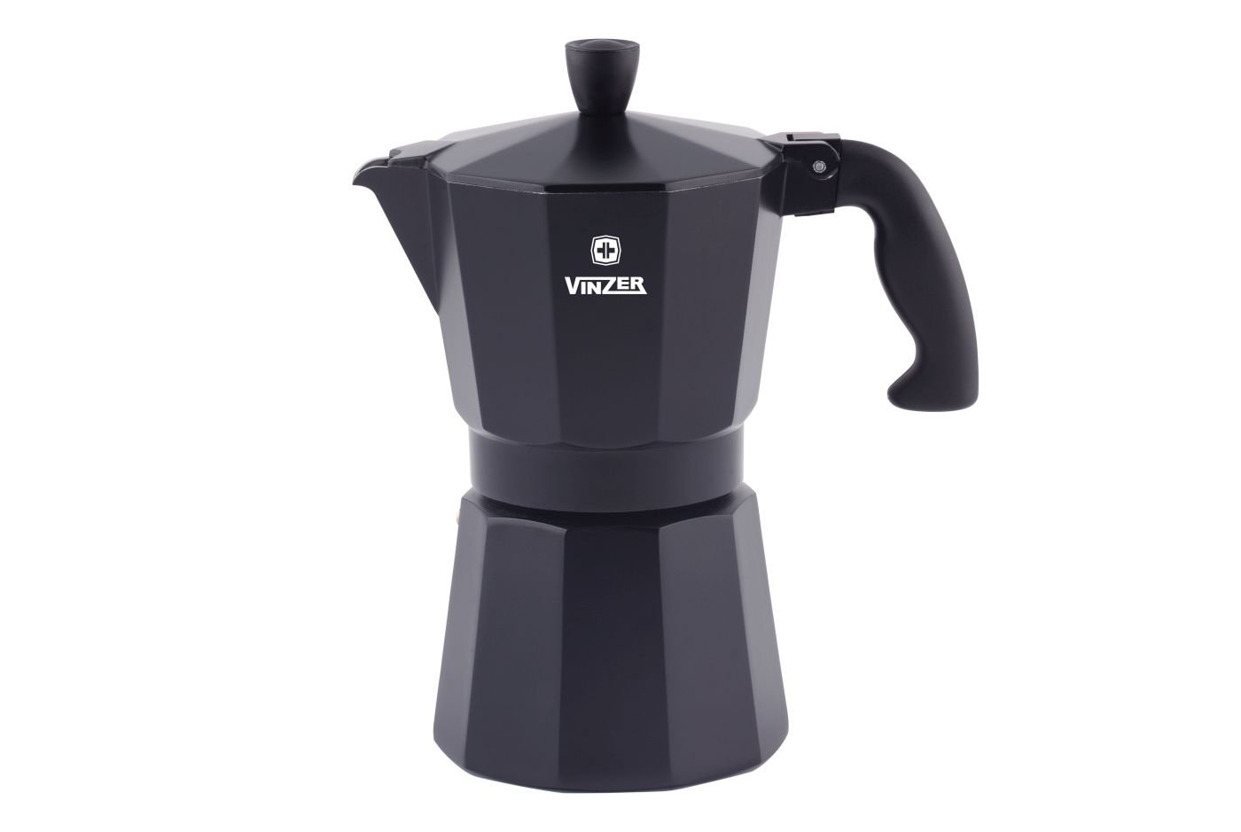 Кавоварка гейзерна Vinzer 89395 Moka Nero на 6 чашок (14771) - фото 1