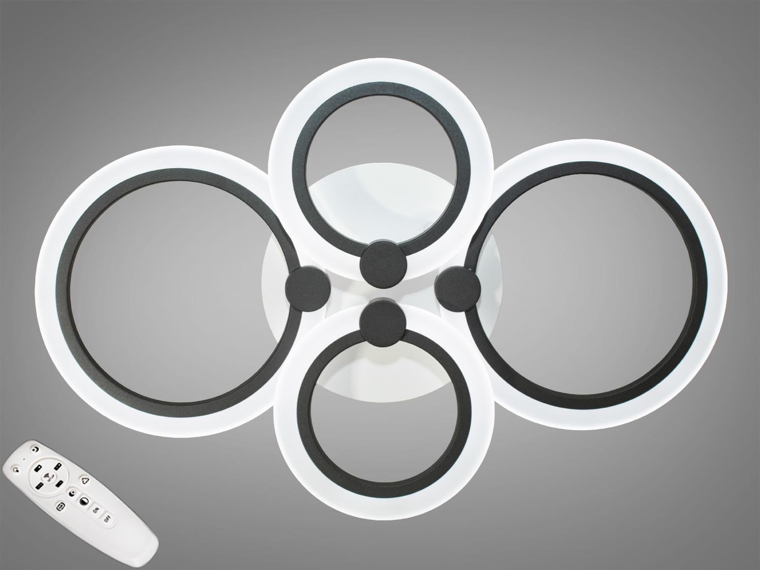 Люстра LED сверхяркая Diasha A8022/4BK 55W Черный