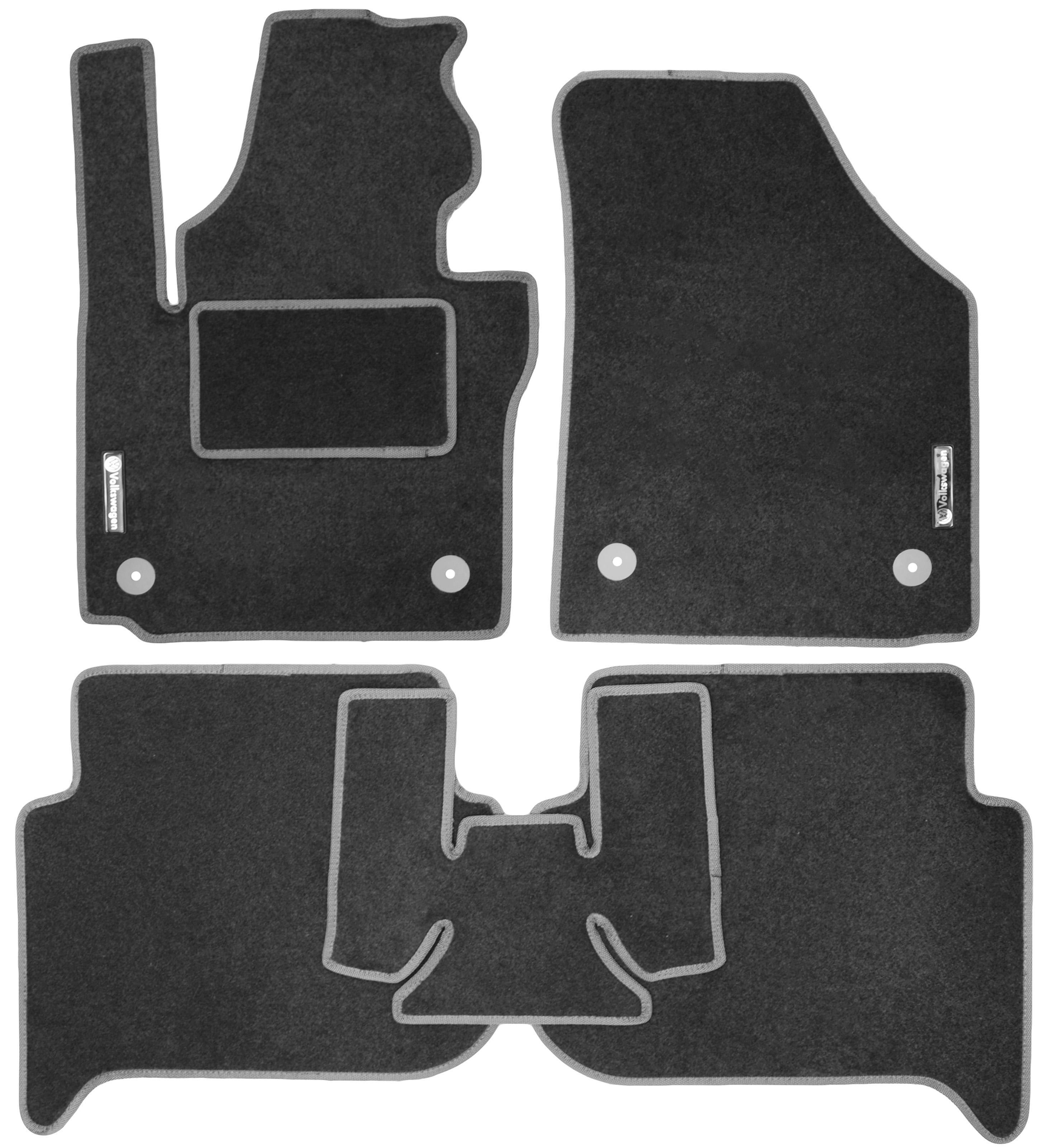 Коврики в салон для Volkswagen Touran '03-15 текстильные Серый (21601)