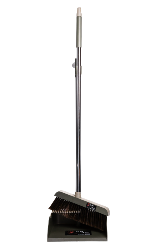 Набор для уборки щетка и совок с длинной ручкой 101 см Зеленый - фото 2