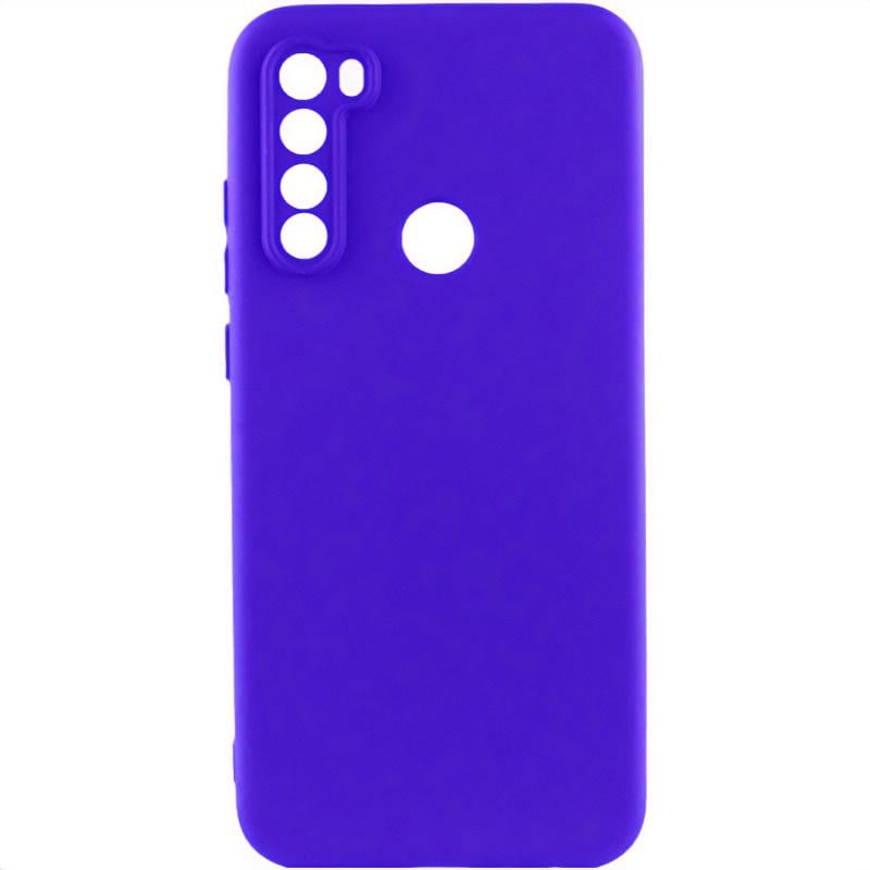 Противоударный чехол TPU GETMAN Liquid Silk Full Camera для Xiaomi Redmi Note 8T Синий / Iris