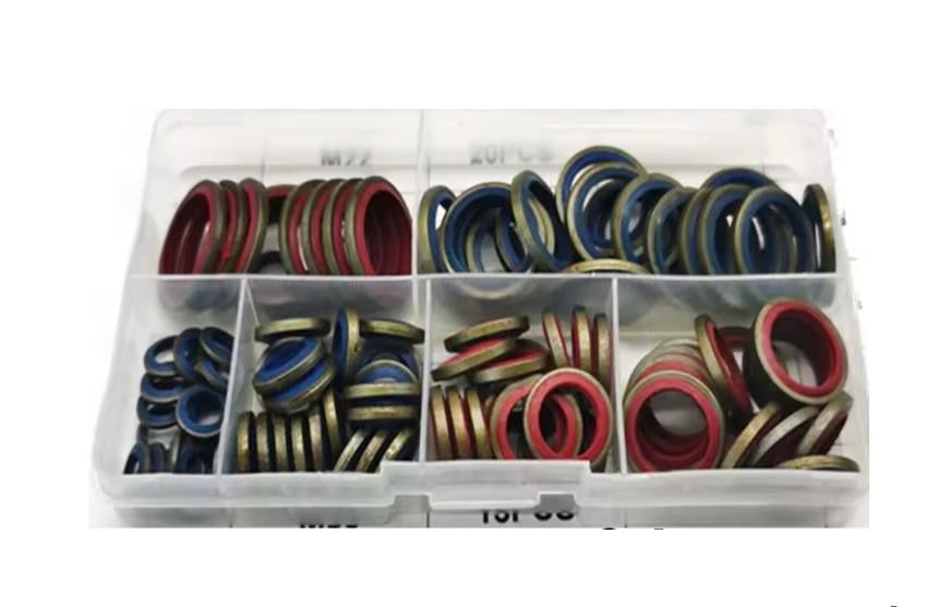 Комплект ущільнювальних прокладок для зливу масла 100 шт. 6 розмірів (213309) Комплект ущільнювальних прокладок для зливу масла 100 шт. 6 розмірів (213309)