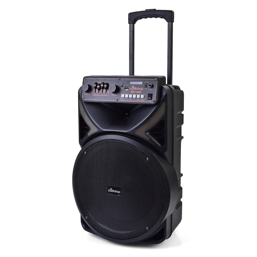 Колонка GY-1208 подсветка/Bluetooth/USB/пульт/микрофон 58x38x34 см 12" Черный (26814433)