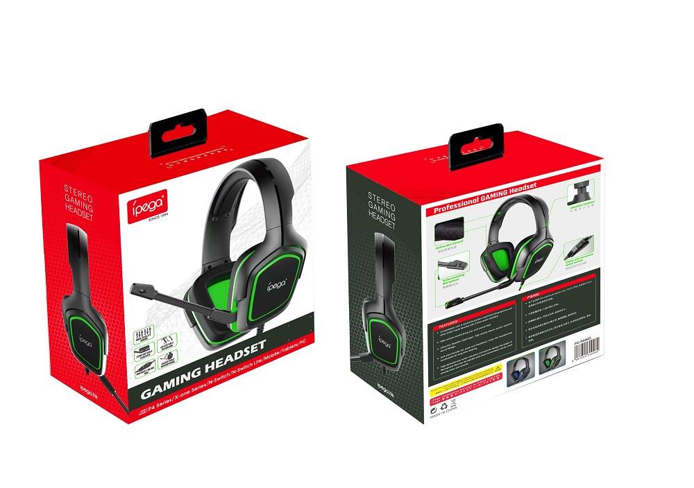 Наушники игровые iPega Gaming PG-R006G 108 дБ Black/Green - фото 5