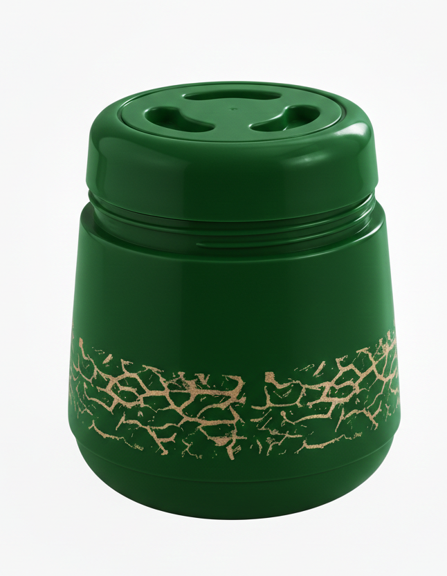 Термос харчовий 1,0 л зі скляною колбою для їжі Green (32168879)