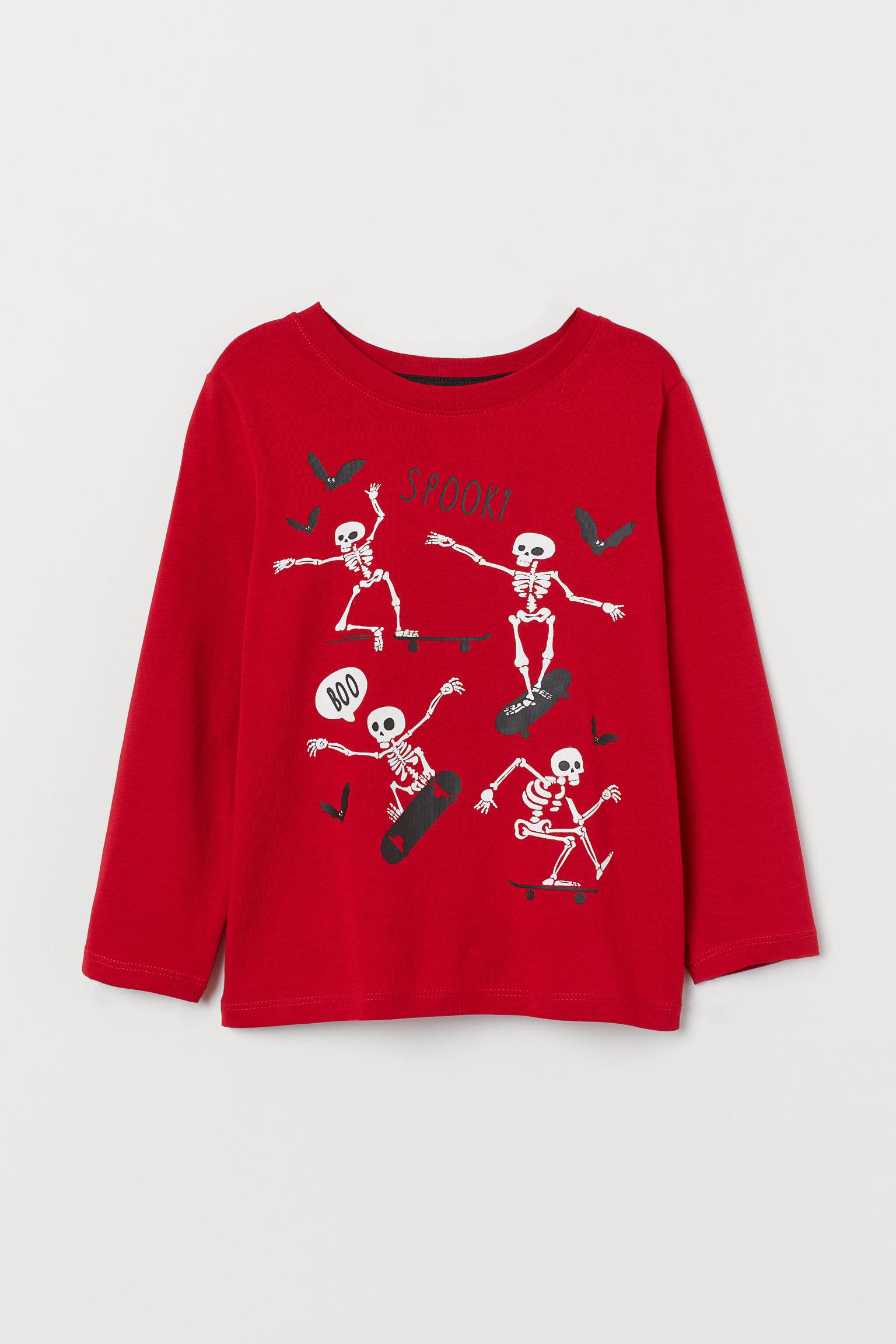 Лонгслив H&M Принт 92 см Красный (12107463080)