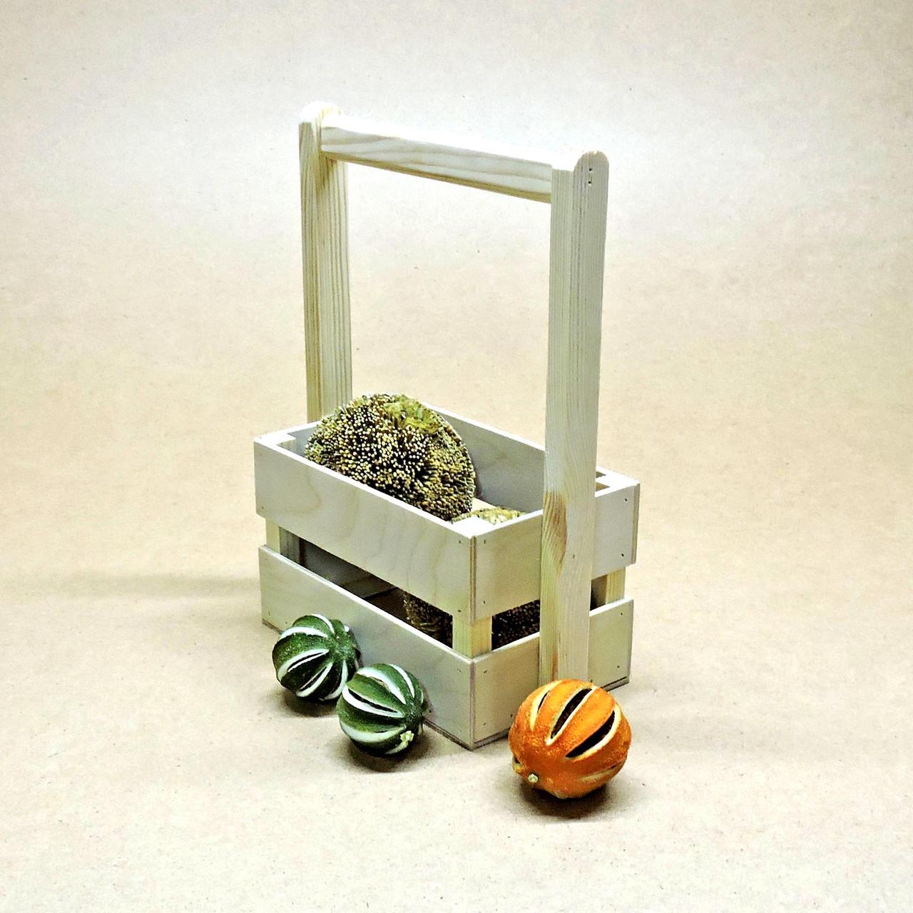 Корзинка подарочная из дерева Тилтон 12х20 см Бланже (ПДК-0023101)