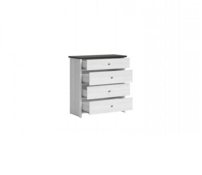 Комод в вітальню Gerbor Порто KOM4S з 4 висувними шухлядами з ДСП Білий - фото 2 Комод в вітальню Gerbor Порто KOM4S з 4 висувними шухлядами з ДСП Білий - фото 2