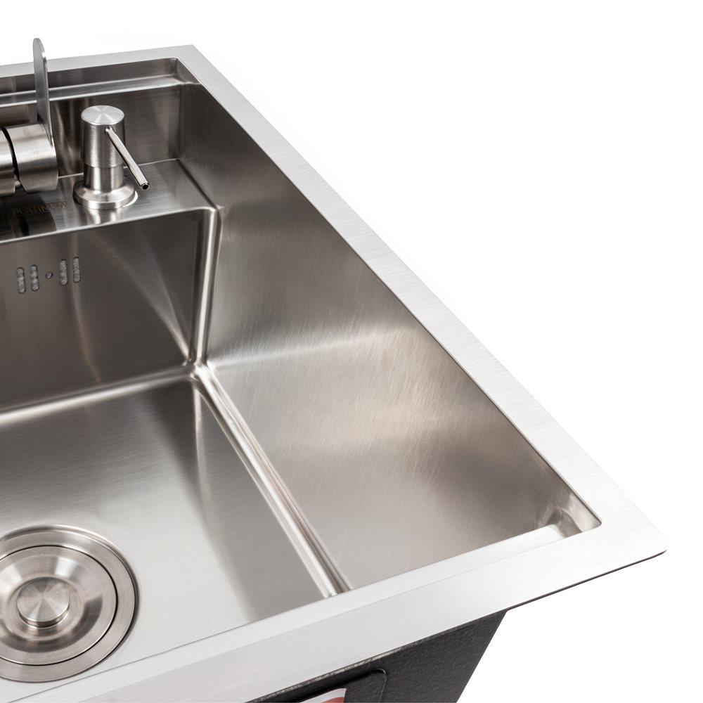 Мойка кухонная Platinum Handmade CM 40х50 скрытая нержавеющая сталь - фото 3 Мойка кухонная Platinum Handmade CM 40х50 скрытая нержавеющая сталь - фото 3