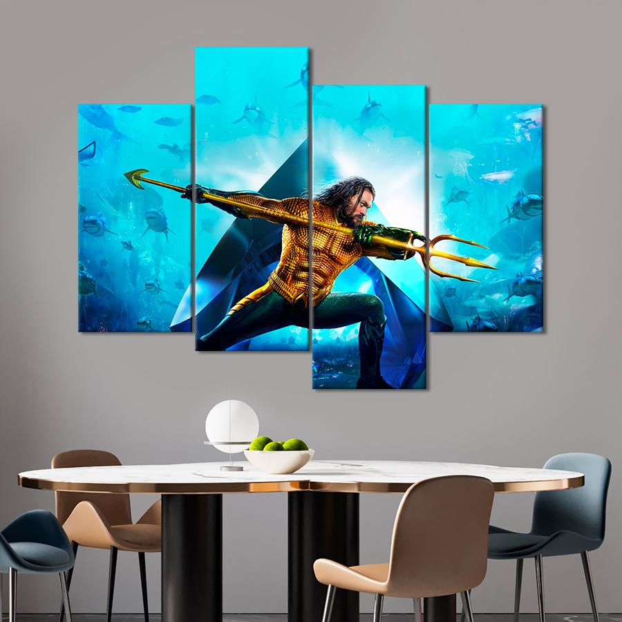 Настенний декор Аквамен с тризубом 149x106 см (A21-4)