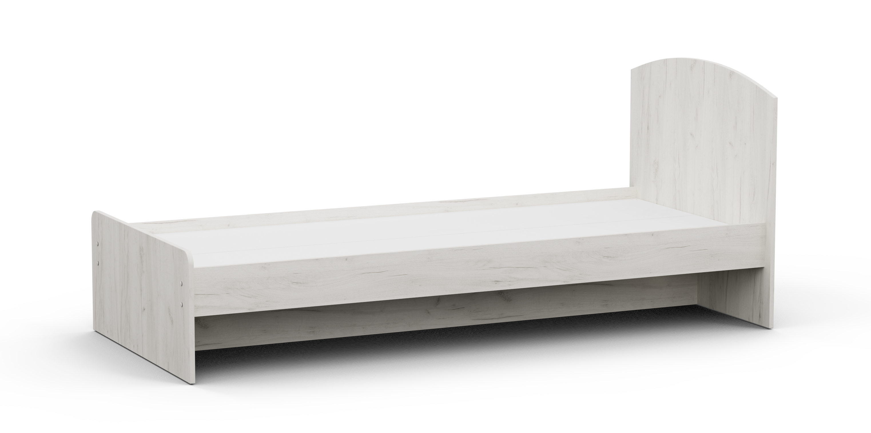 Кровать односпальная L-1 1930х900х800 мм Дуб крафт белый (22152)