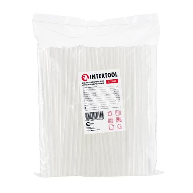 Комплект стрижнів клейових Intertool RT-1036 7,4х200 мм х 1 кг Прозорий