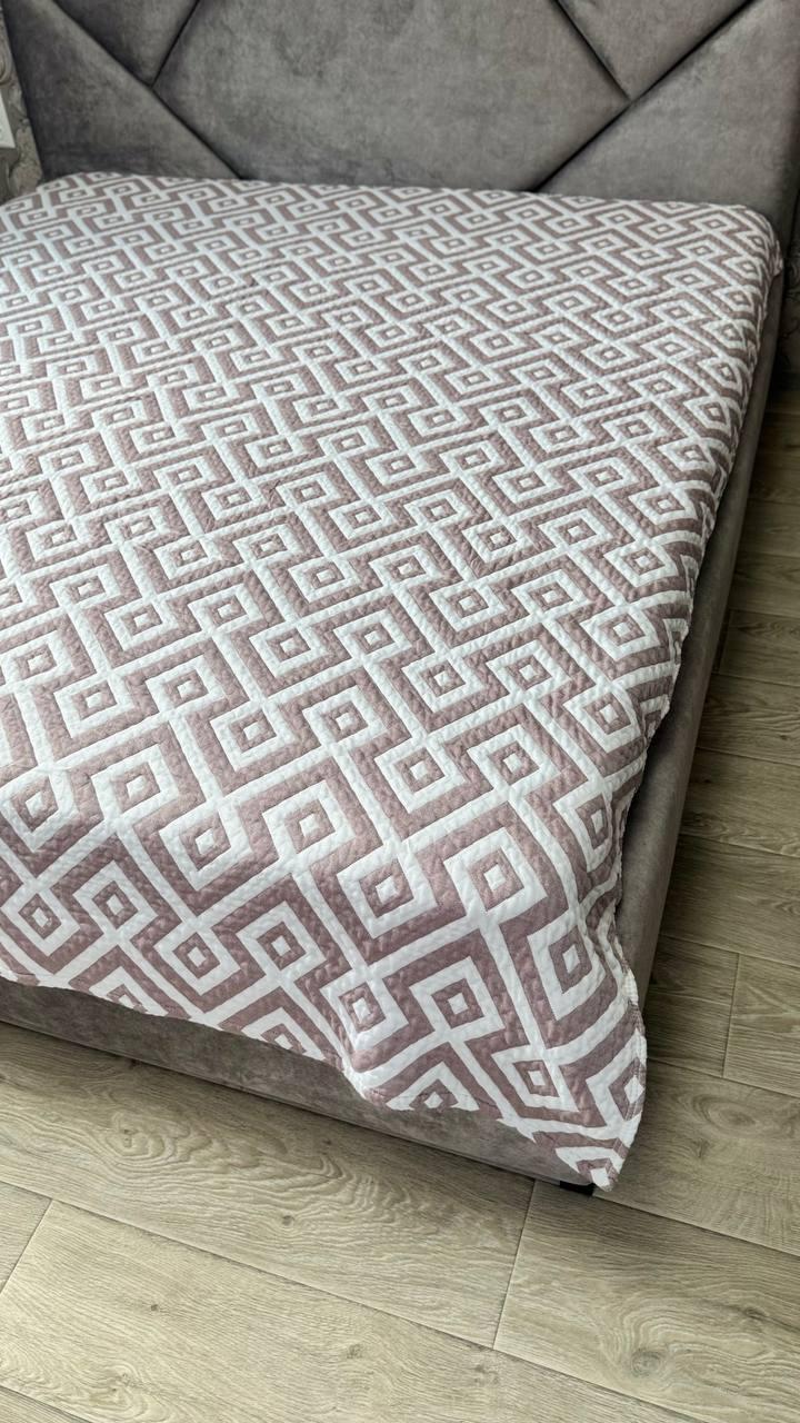 Покрывало муслиновое евро 200х230 см Пудровый (Д-mur-muslin25-003)