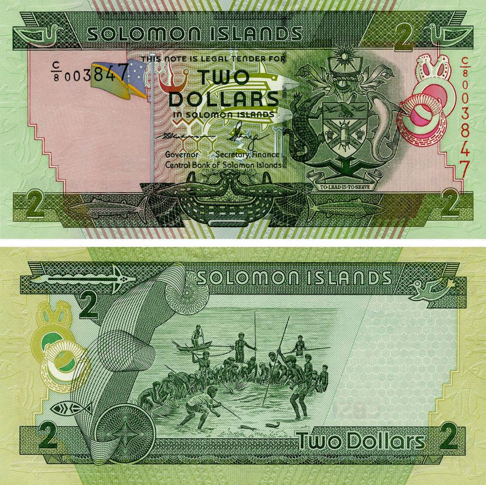 Коллекционная банкнота Соломоновы острова 2 доллара 2006-2011 UNC P25 (Б18058) Коллекционная банкнота Соломоновы острова 2 доллара 2006-2011 UNC P25 (Б18058)