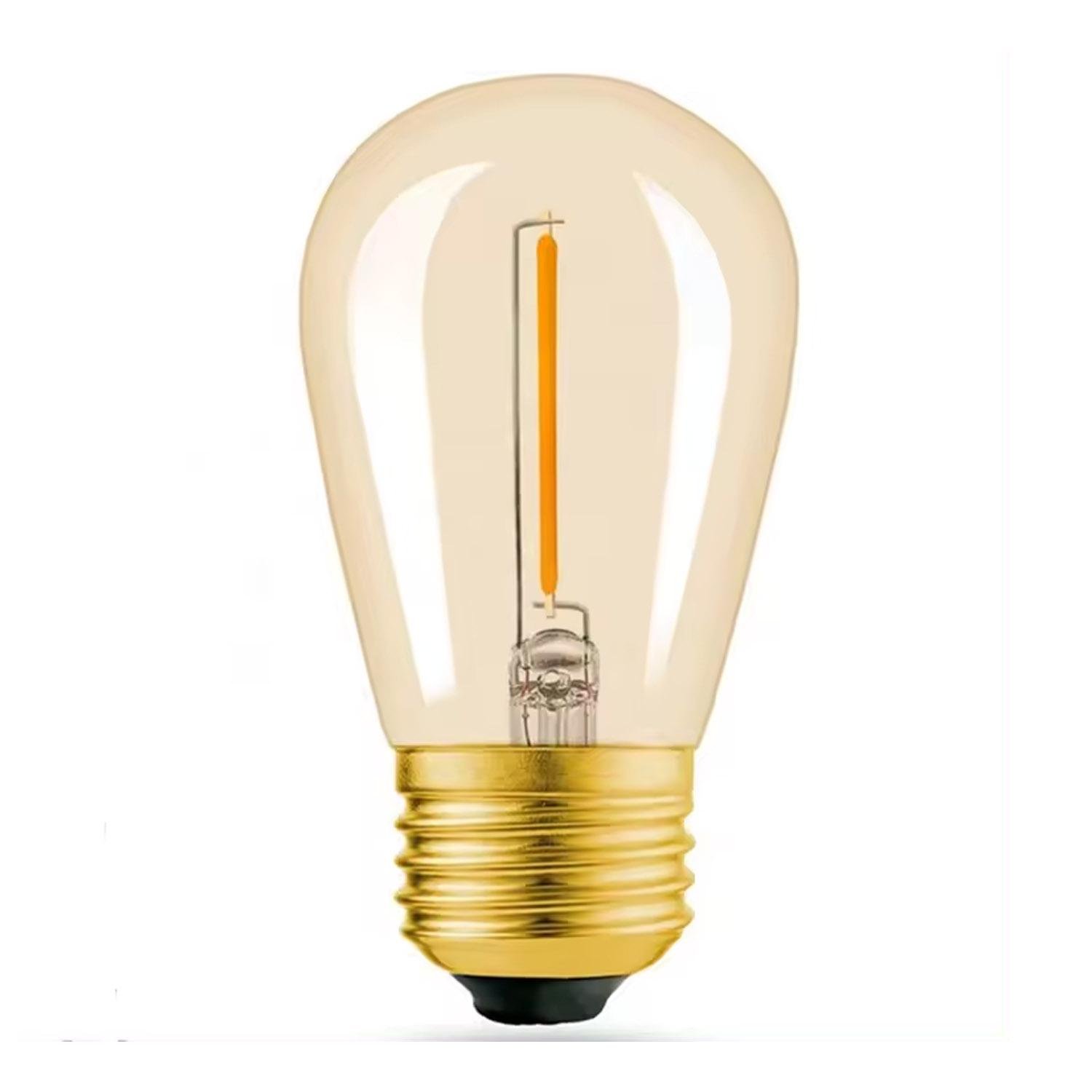 Лампа Edisons LED ST45 Gold E27 1W 2200K скляна колба (7984)