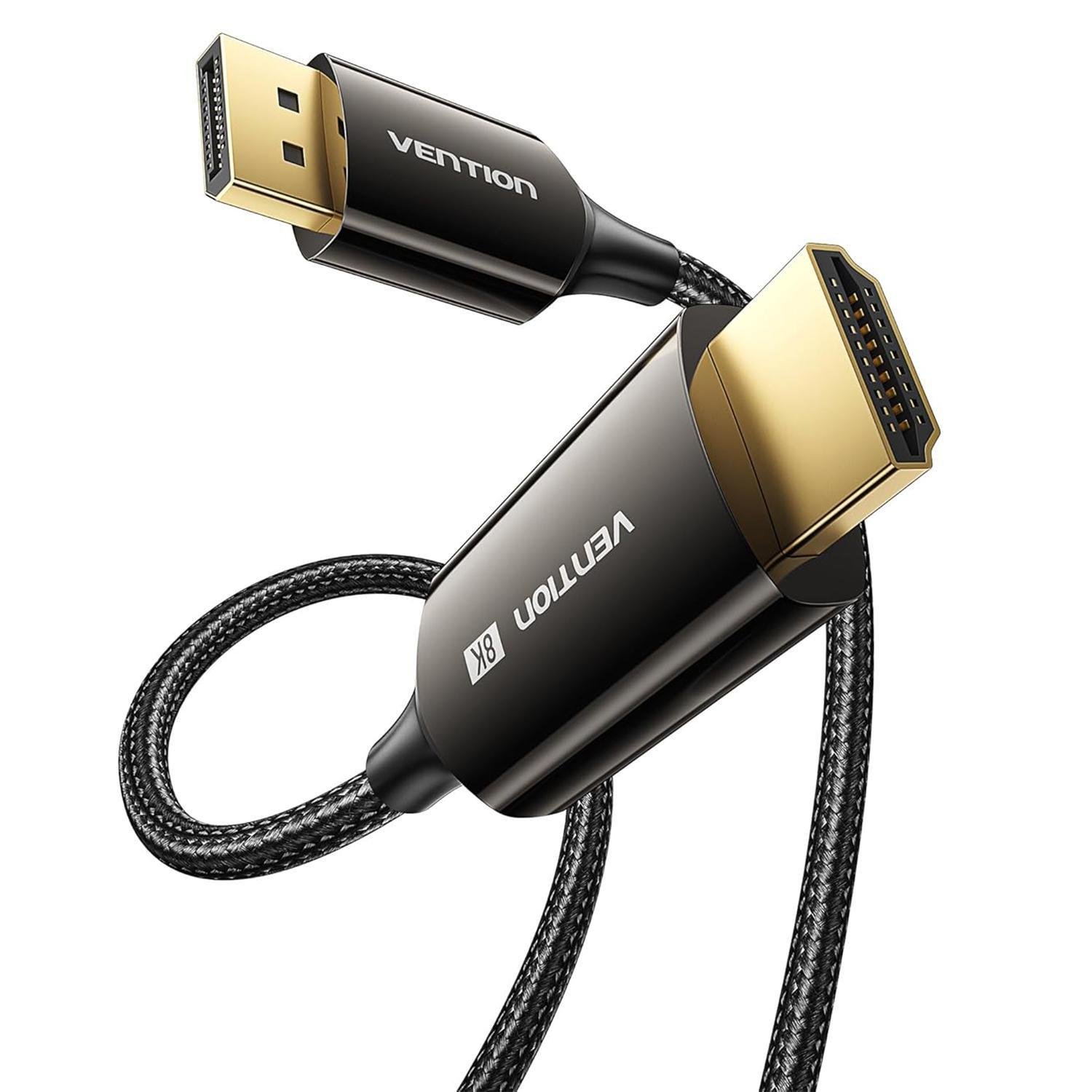 Кабель мультимедийный Vention DisplayPort 1.4/HDMI 2.1 1,8 м Черный (HFPBAC)
