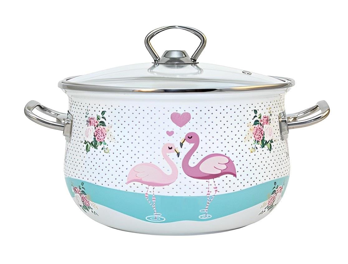 Каструля INFINITY SD-1377 Love Flamingo 22 см v-5 л (80018)