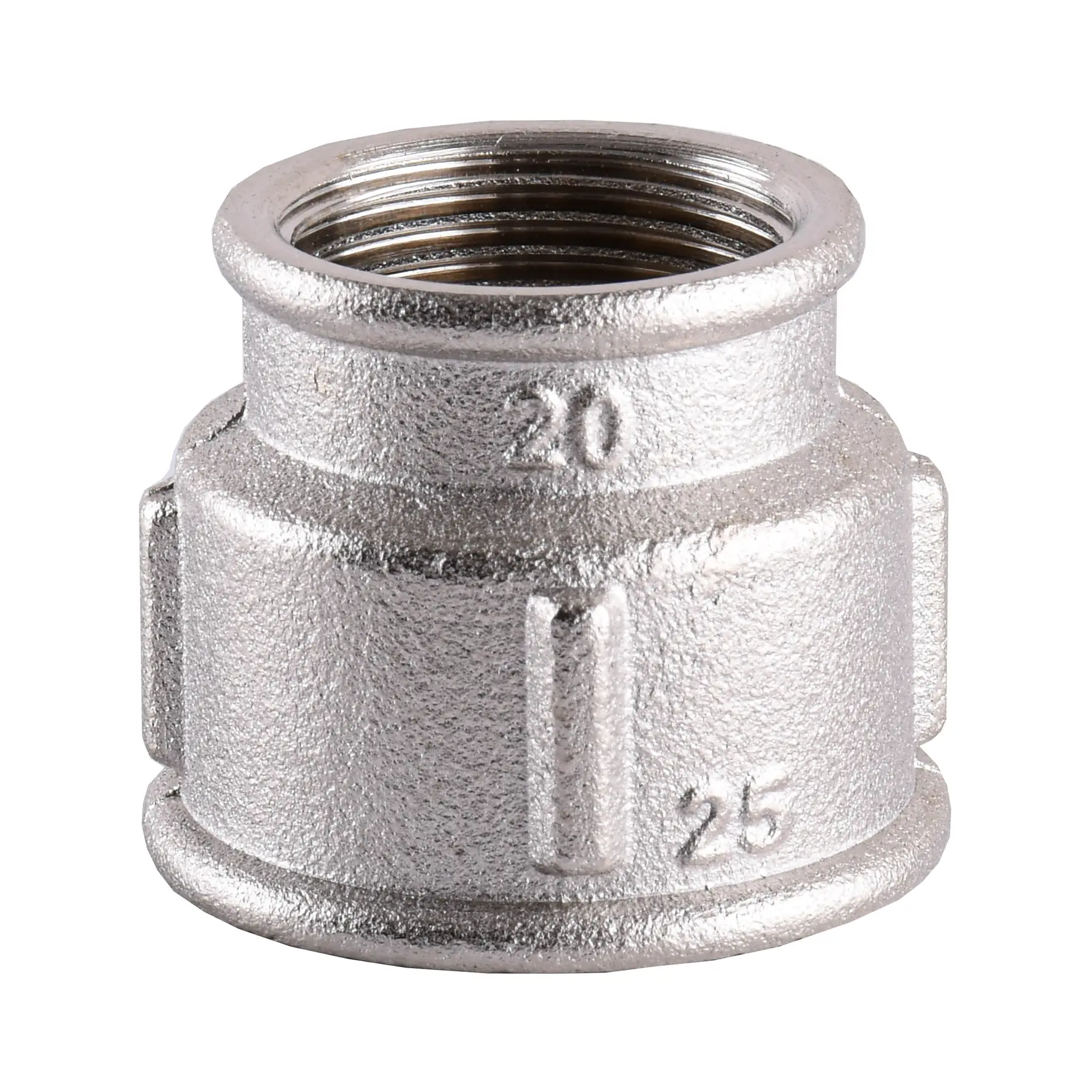 Муфта редукционная никелированная 1"ВРх3/4"ВР литейная (А0313Анк VA) Муфта редукционная никелированная 1"ВРх3/4"ВР литейная (А0313Анк VA)