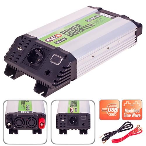 Преобразователь напряжения Pulso IMU 820/12V-220V/800W/USB-5VDC 2,0A (IMU-820) - фото 6