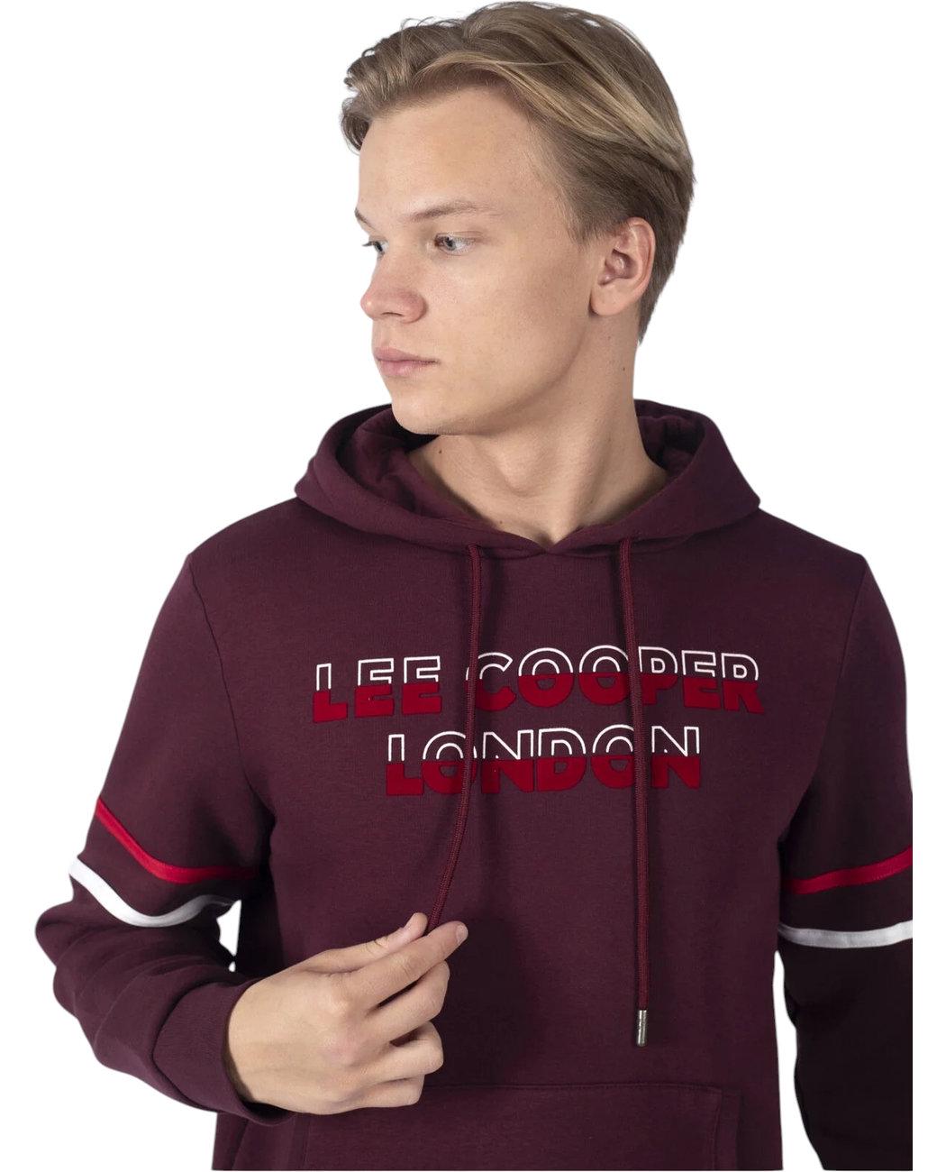 Худі чоловіче Lee Cooper Athel 241LCM241004.4201 XL Бордовий (8682272500321) - фото 4