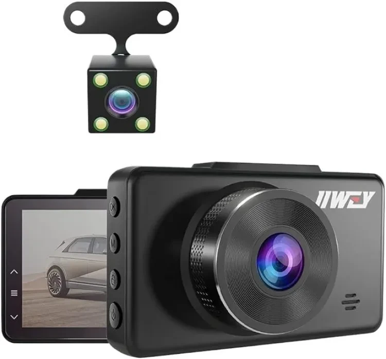 Камера двойная IIWEY фронтальная и задняя на приборной панели автомобиля 2K и 1080P 6 ИК-фонари ночного видения 1440P (2179633896)
