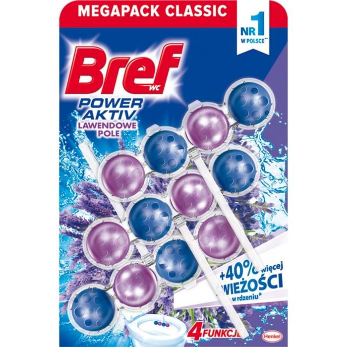 Блок для туалету підвісний Bref Power Aktiv Свіжість лаванди 3х50 г